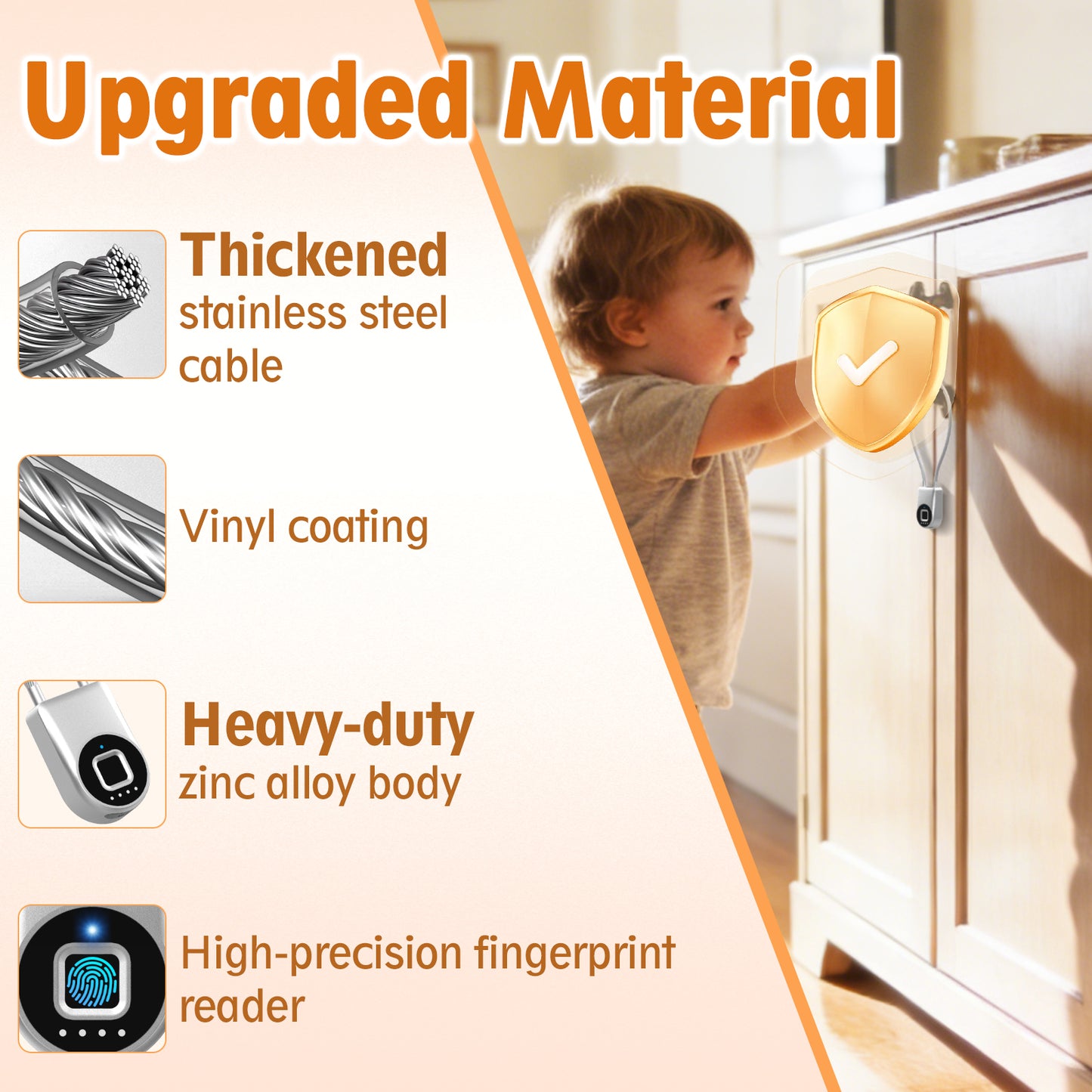 Bestkid Fingerprint Cable Lock